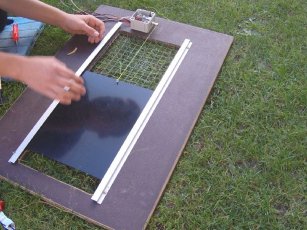 Montage Hühnerklappe